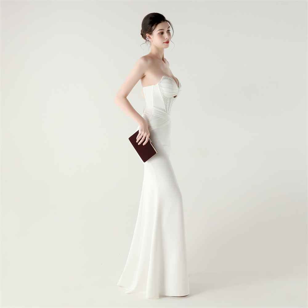 Women's Strapless Corset Evening Gown