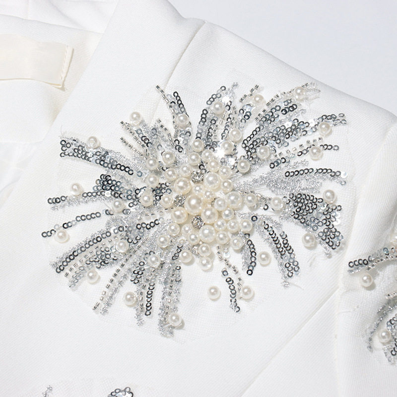 Women's V-Neck Rhinestone Blazer