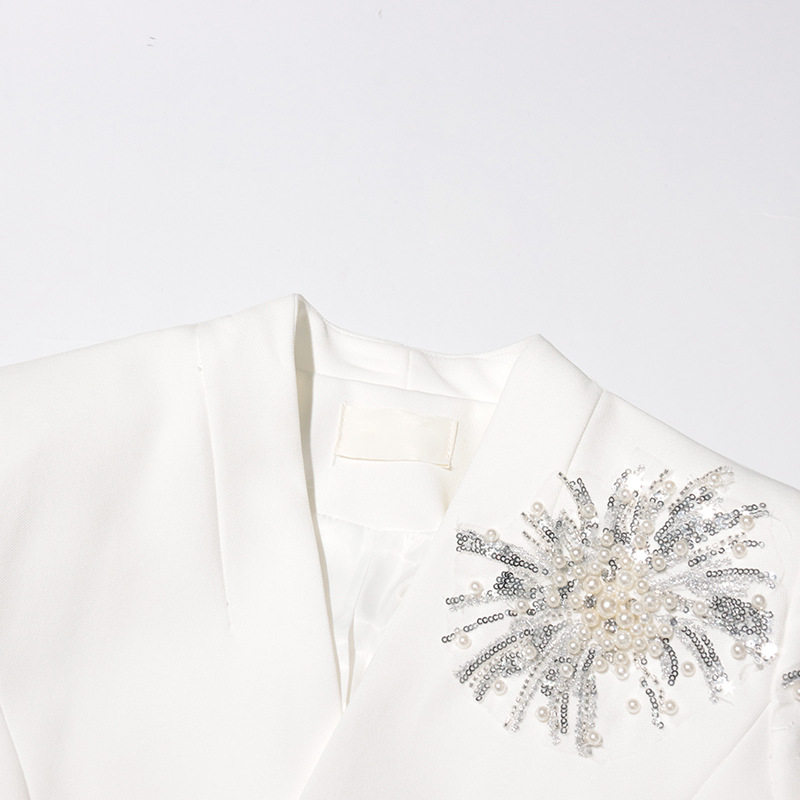 Women's V-Neck Rhinestone Blazer