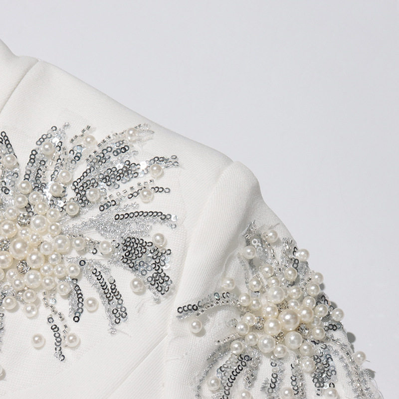 Women's V-Neck Rhinestone Blazer