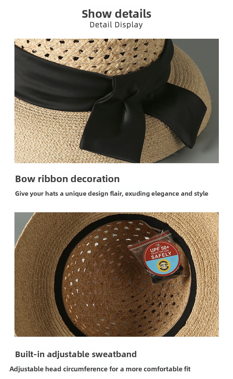Women's Adjustable Raffia Sun Hat – View 1