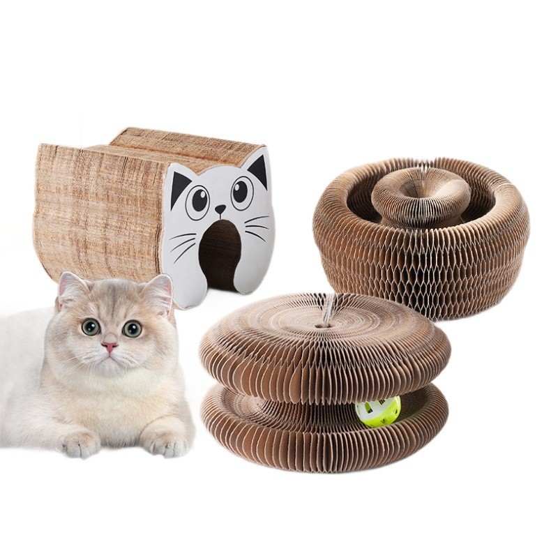 Corrugated Paper Cat Scratching Board with Nest