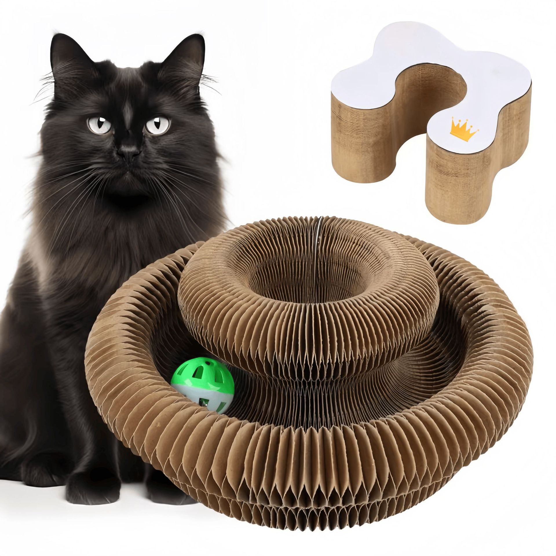 Corrugated Paper Cat Scratching Board with Nest