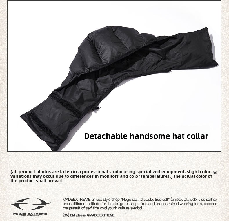 Unisex Detachable Hood Cotton-Padded Jacket – View 4