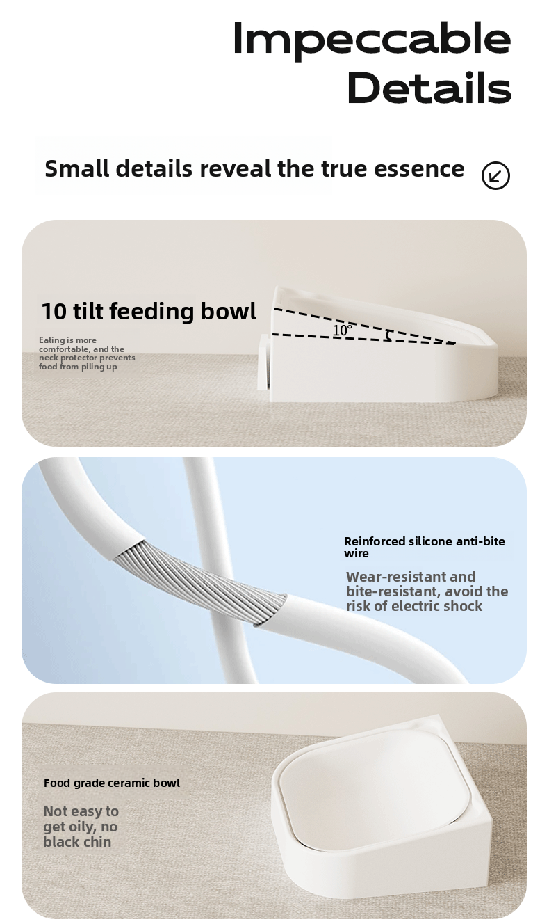 Programmable timed pet feeder WiFi app control white