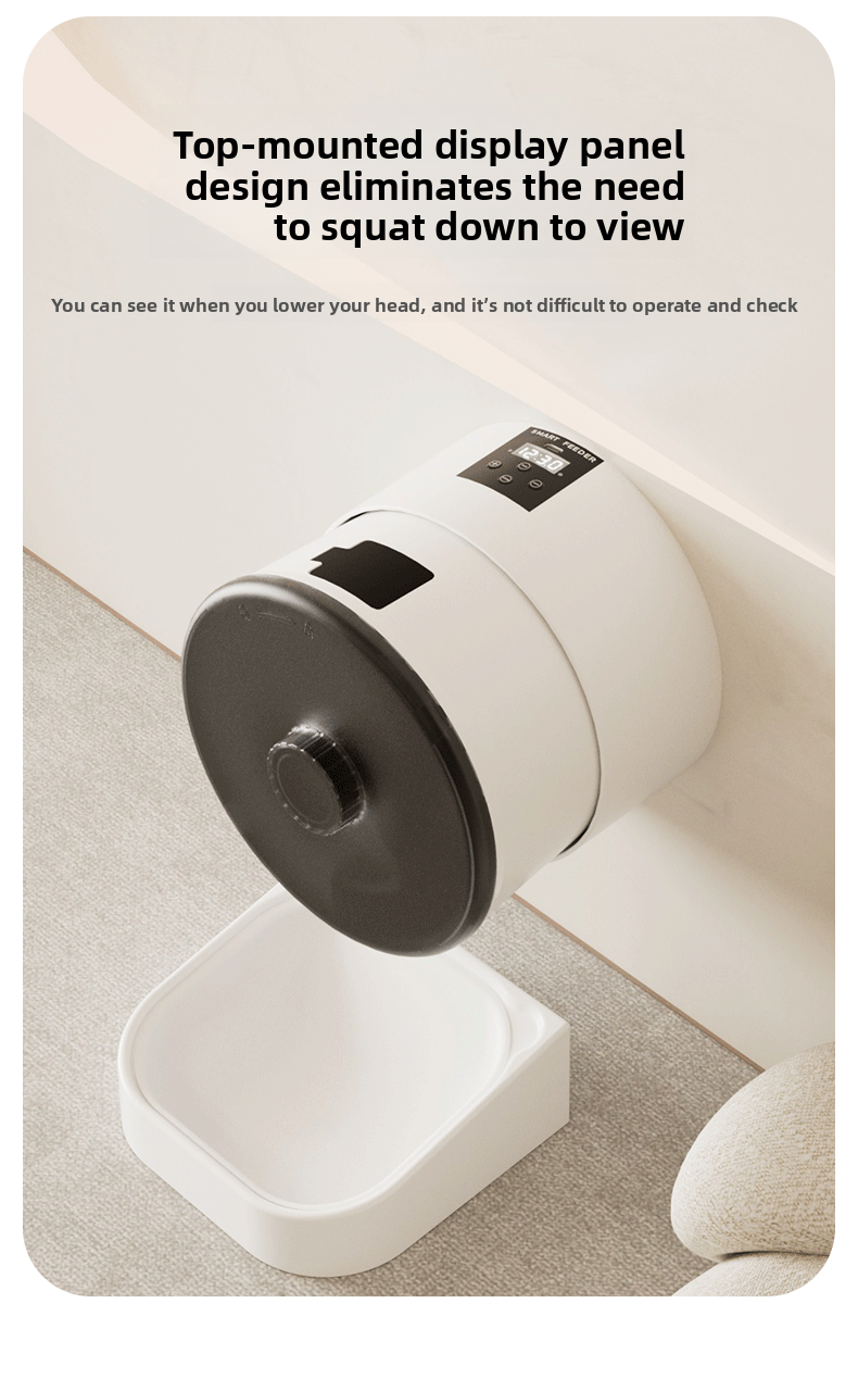 Smart automatic feeder wall mount space saving TinPaw