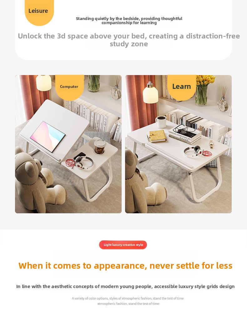 Foldable Height Adjustable Laptop Table