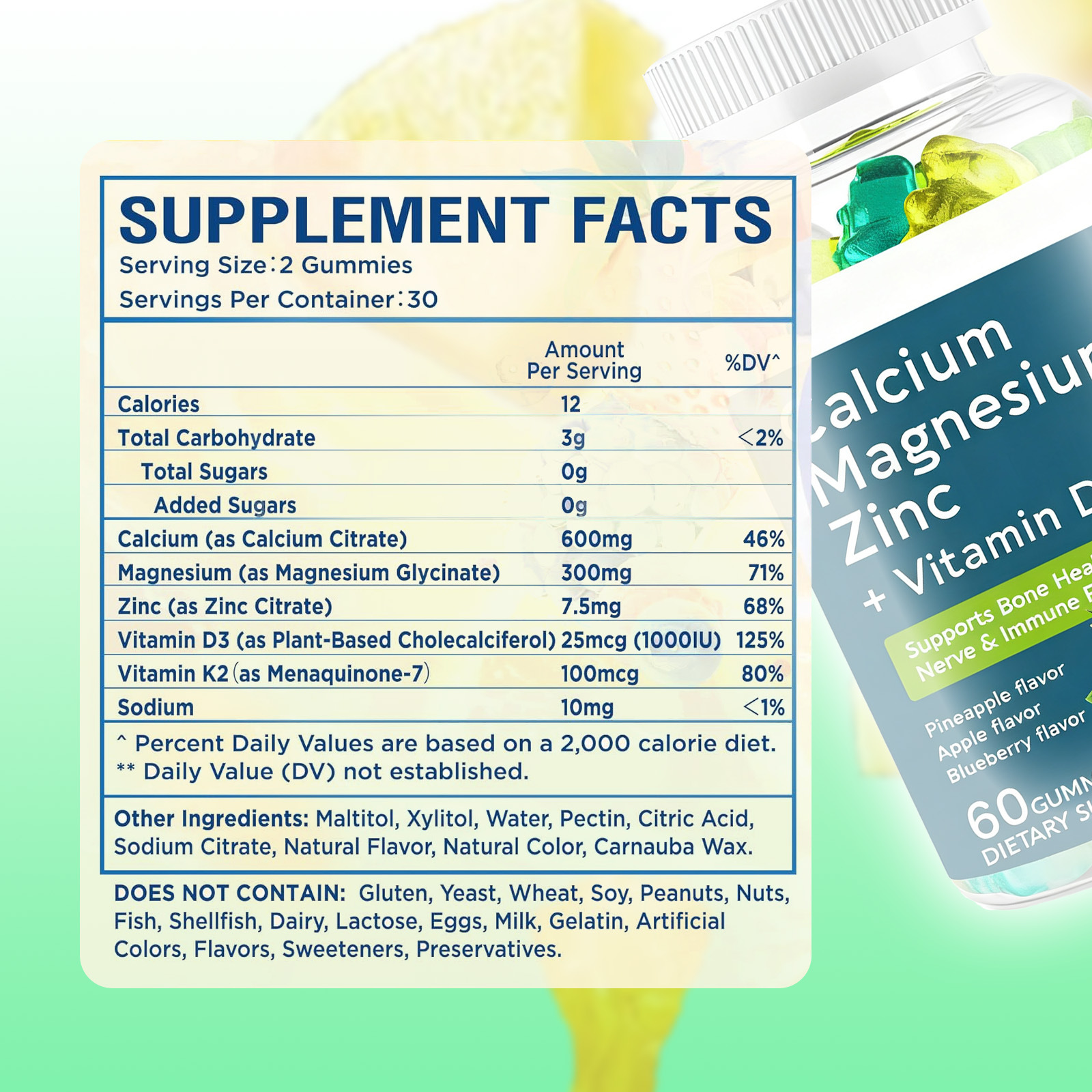 Calcium Magnesium Zinc Gummies 2