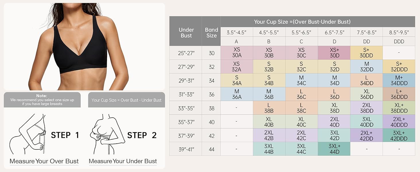 Seamless wireless bra details