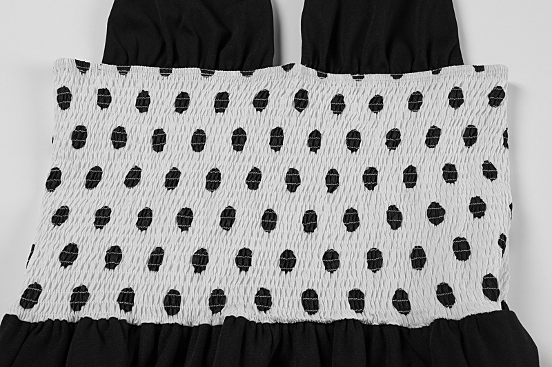 Womens Lace-up Polka Dot Dress 13