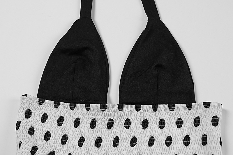 Womens Lace-up Polka Dot Dress 15
