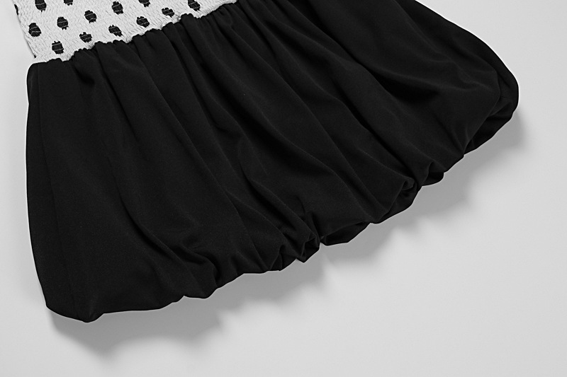 Womens Lace-up Polka Dot Dress 14