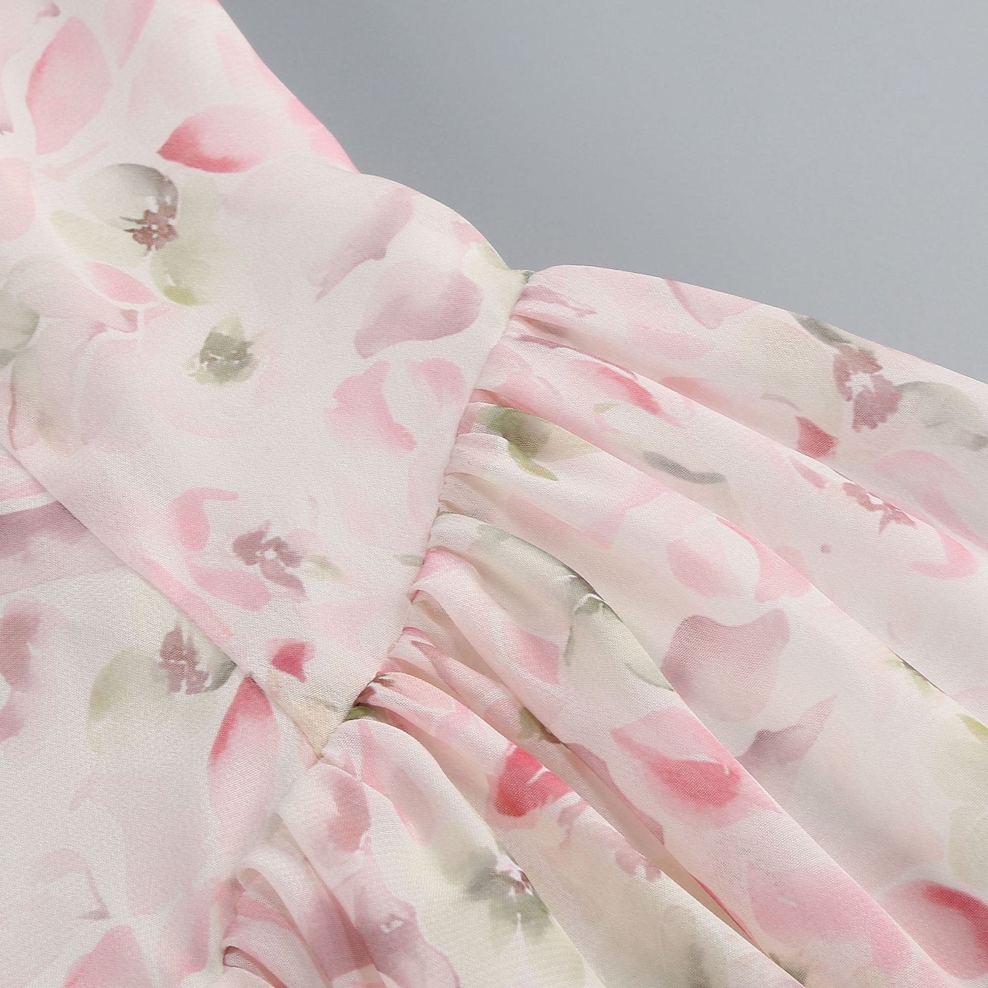 Women's Floral Halter Neck Chiffon Mini Dress