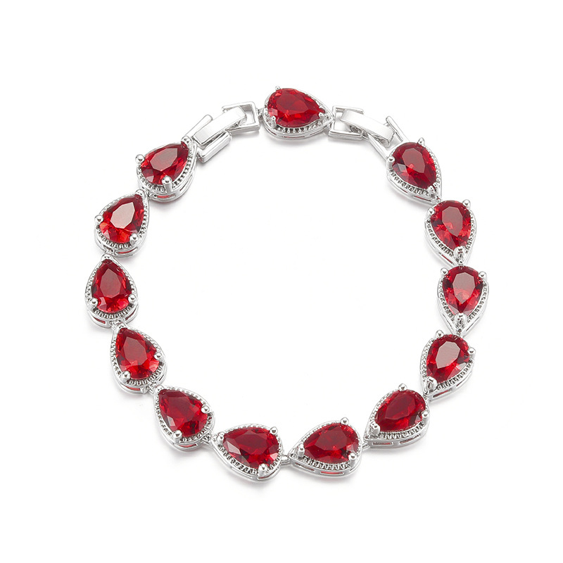 Micro-Inlaid Zircon Water Drop Bracelet