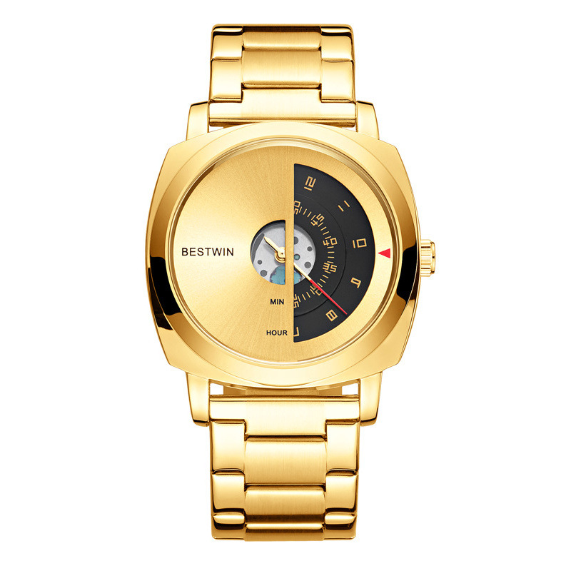 Luxury Analog Men’s Watch Alloy Case Waterproof Stylish Folding Clasp Gift