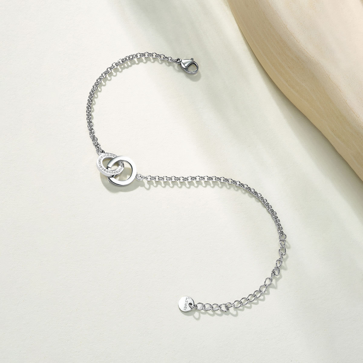 Rhinestone Interlocking Bracelet gift