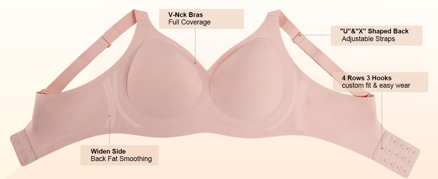 V neck bras