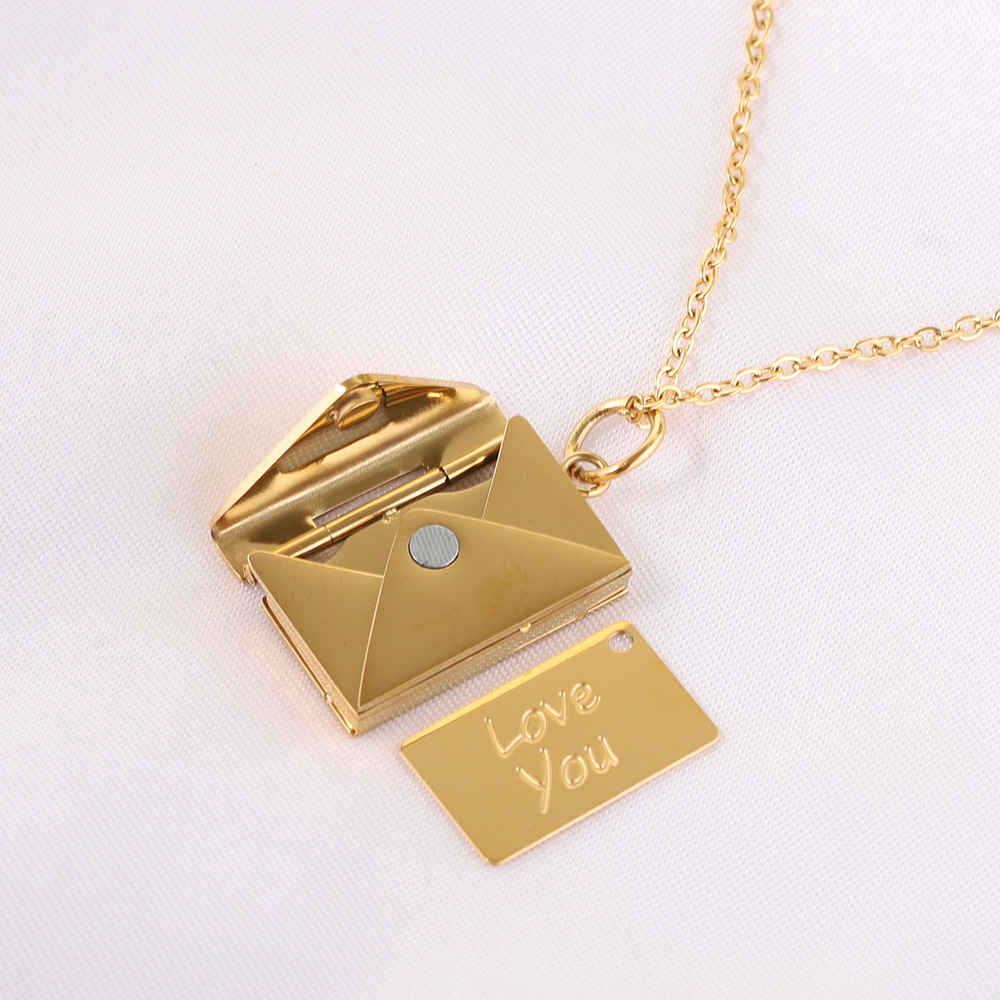 Geometric Pendant Necklace Steel