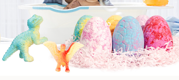 Dinosaur Egg Bath Salt Balls - Sea Salt Formula