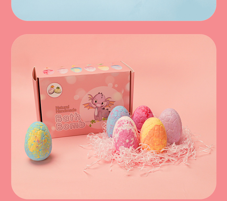 Dinosaur Egg Bath Salt Balls - Rose Scented Variant