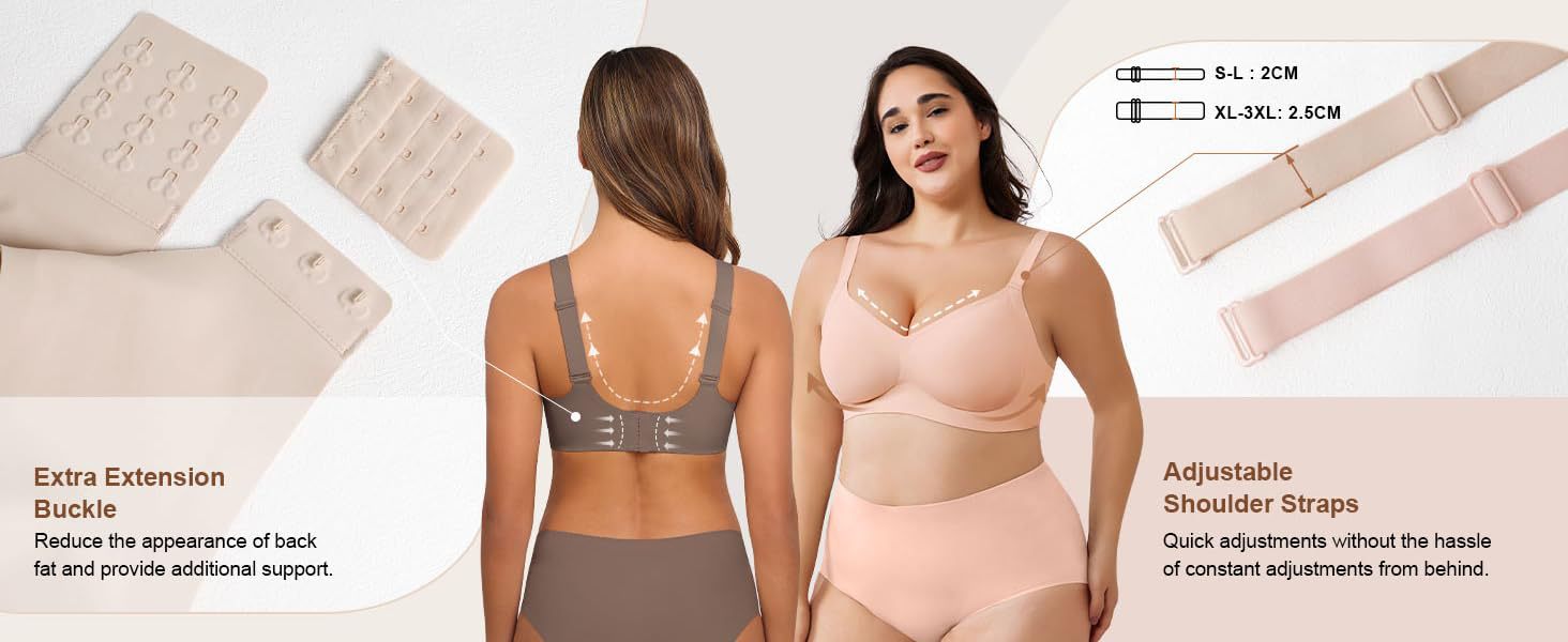 back smoothing bras for women