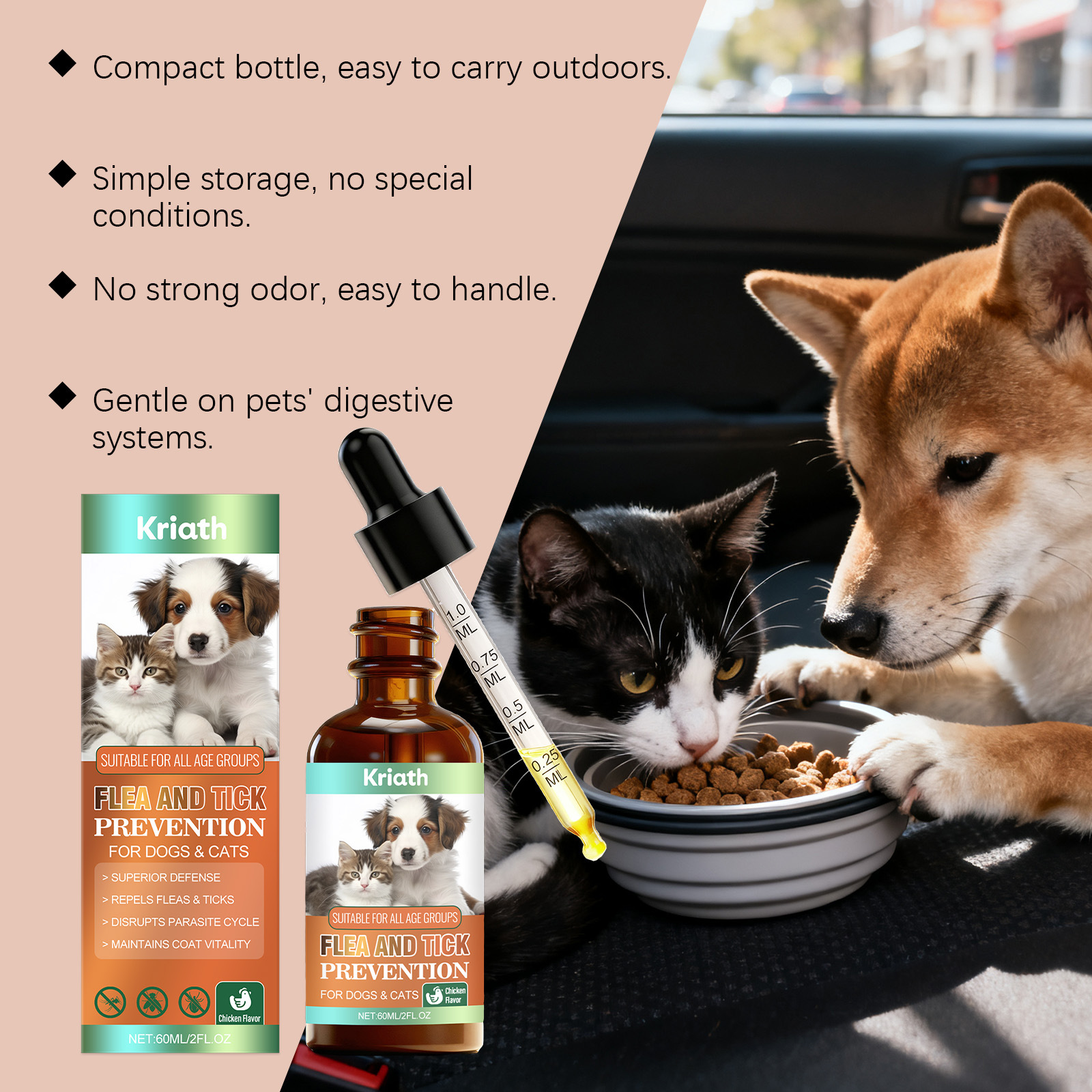 TinPaw pet skin coat care drops 60ml daily nourishment