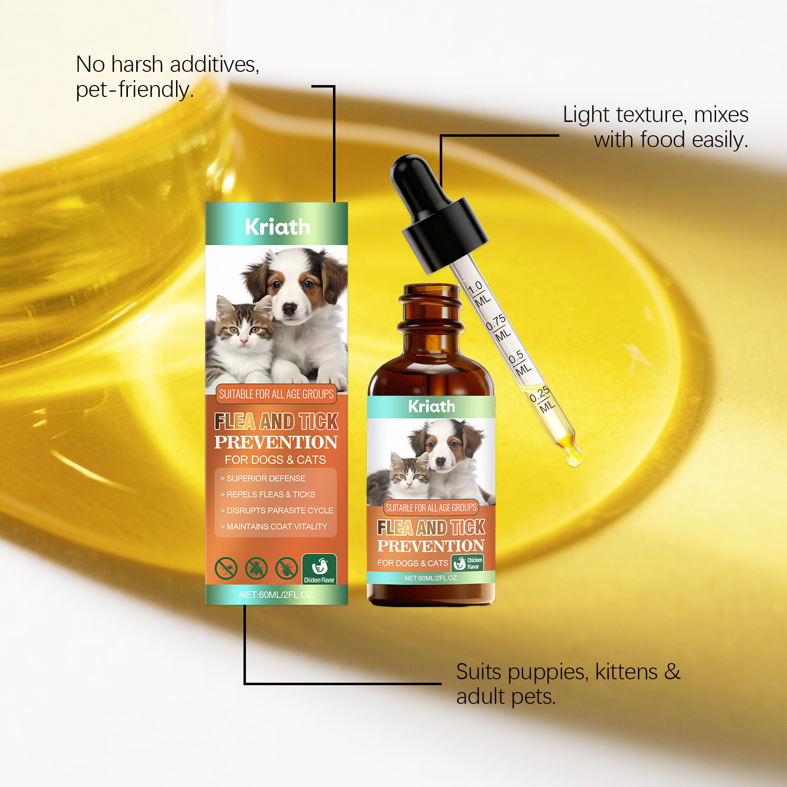 Cat skin and fur nourishment drops 60ml