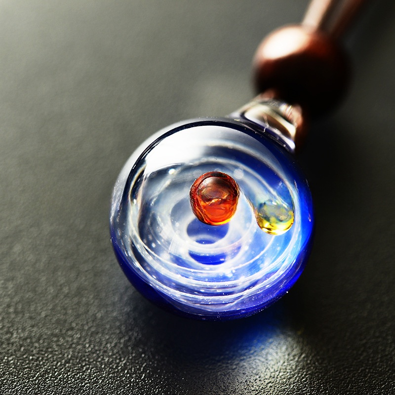 Colgante cósmico de cristal (sin cadena)