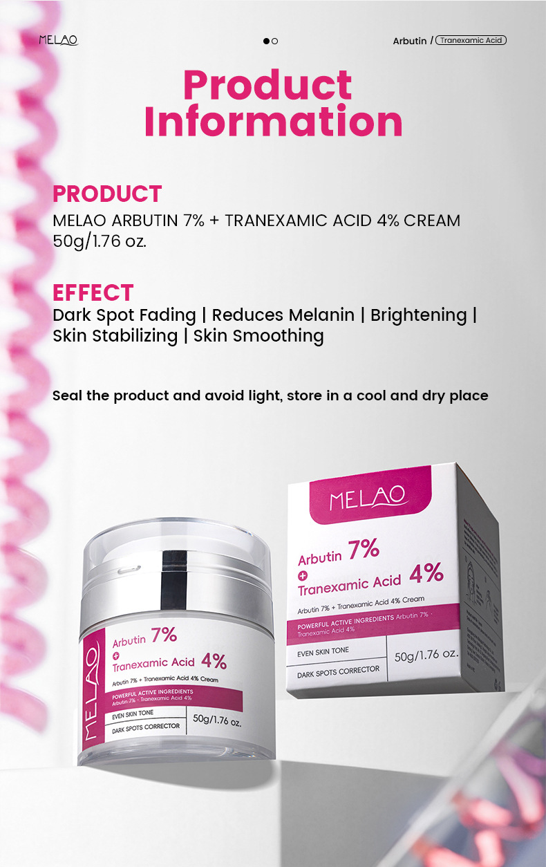 MELAO Arbutin Cream verpakking en uitvoering
