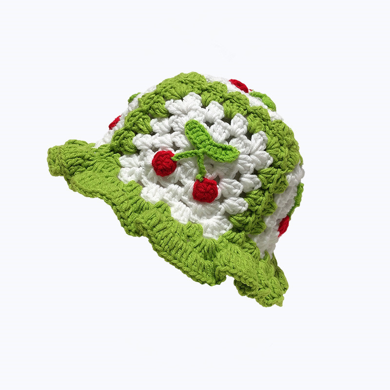Wide Brim Knit Hat