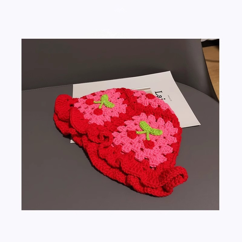 Cherry Hat Green Fashion
