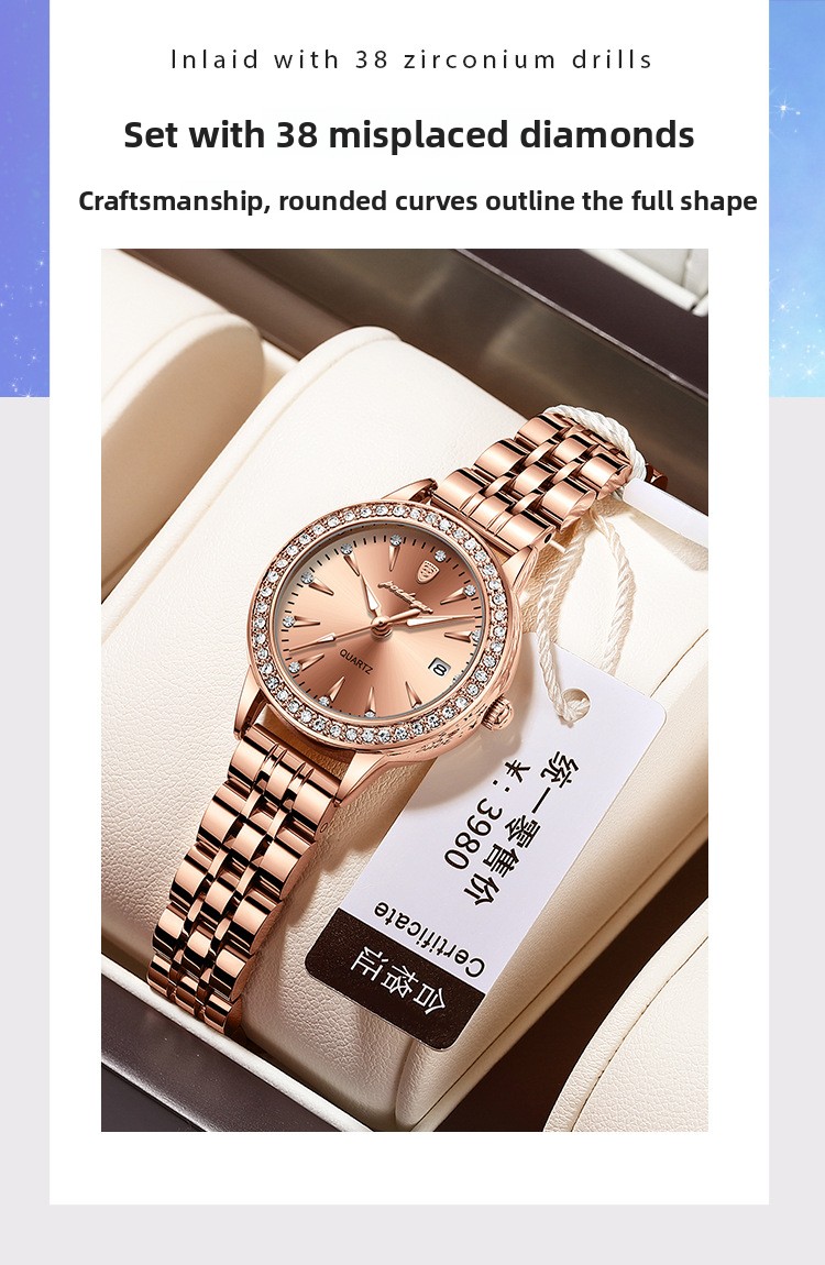 Ultra Thin Quartz Watch Pink Dial