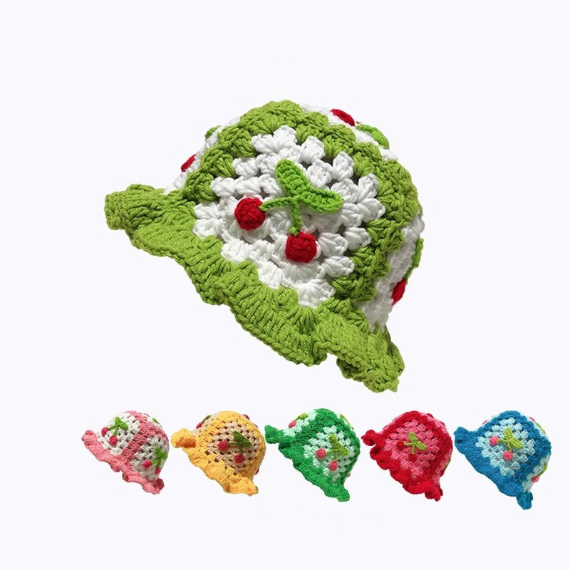 Fisherman Hat with Cherry Detail