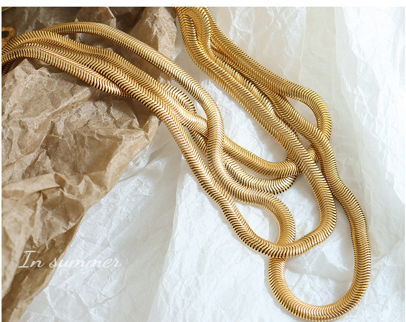 Women's Geometric Gold-Plated Titanium Steel Necklace