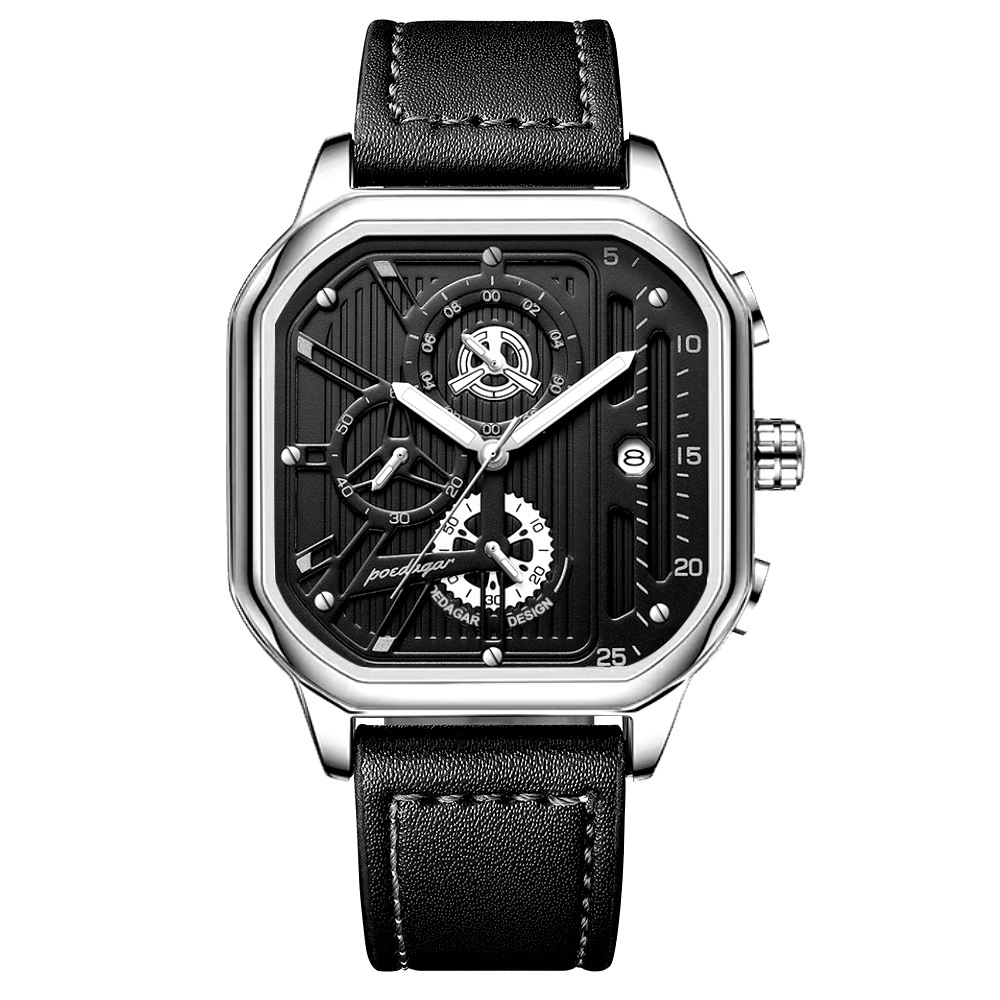 Multifunctional Waterproof Luminous Mens Watch Sport Analog Quartz Wristwatch