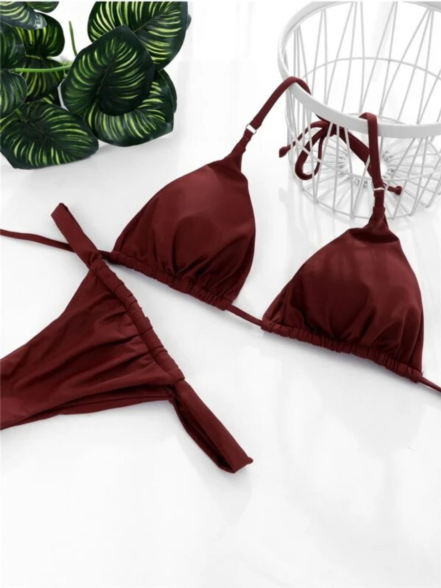 Women's Solid Bikini Swimsuit 15