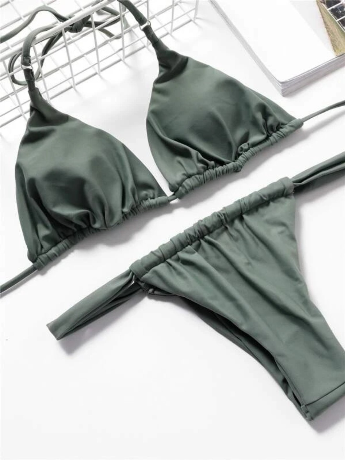 Women's Solid Bikini Swimsuit 13