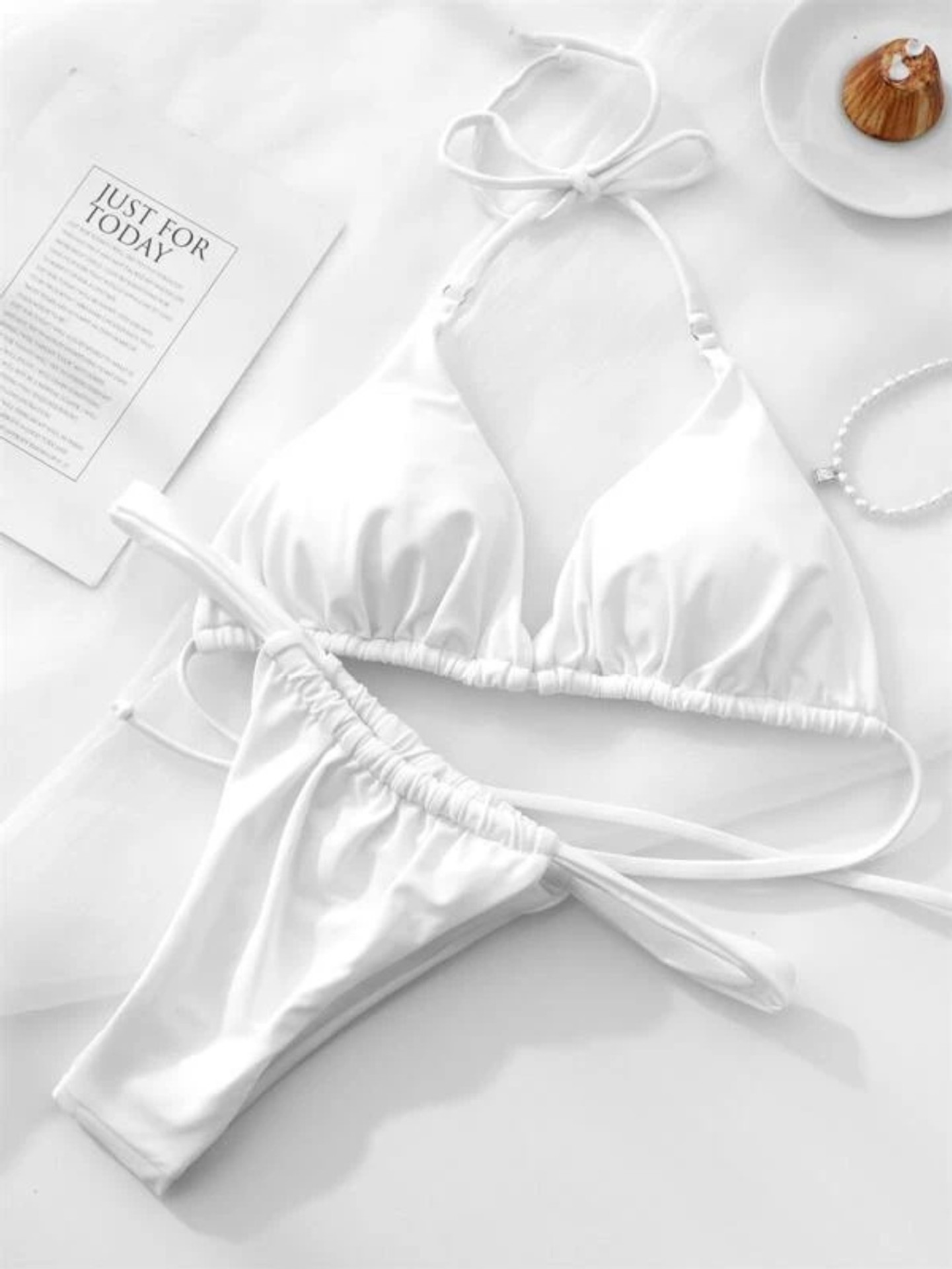 Women's Solid Bikini Swimsuit 11