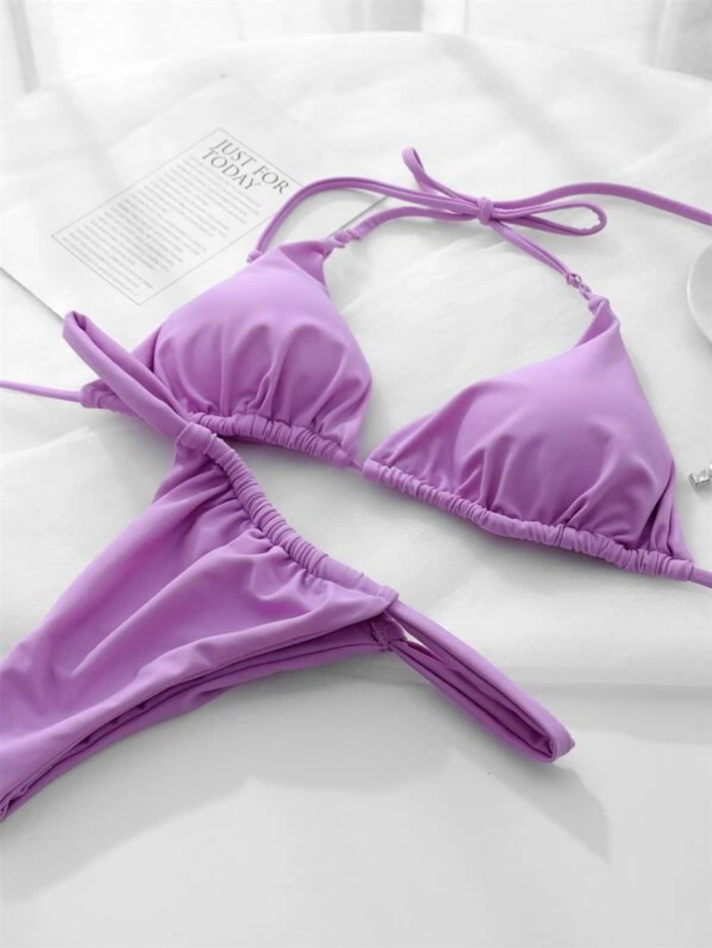 Women's Solid Bikini Swimsuit 20