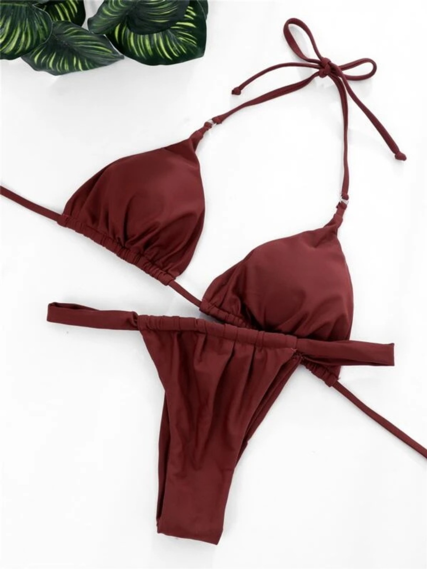 Women's Solid Bikini Swimsuit 16
