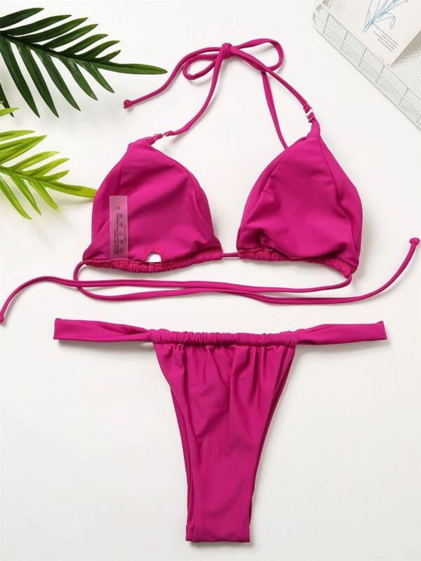 Women's Solid Bikini Swimsuit 4