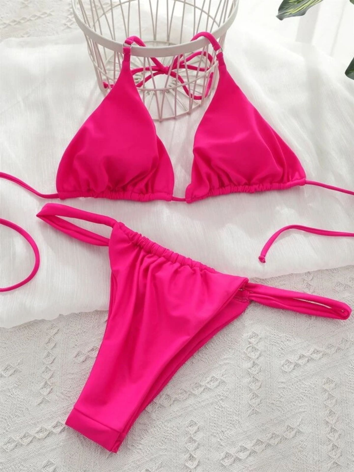 Women's Solid Bikini Swimsuit 19