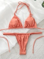 Women's Solid Bikini Swimsuit 17