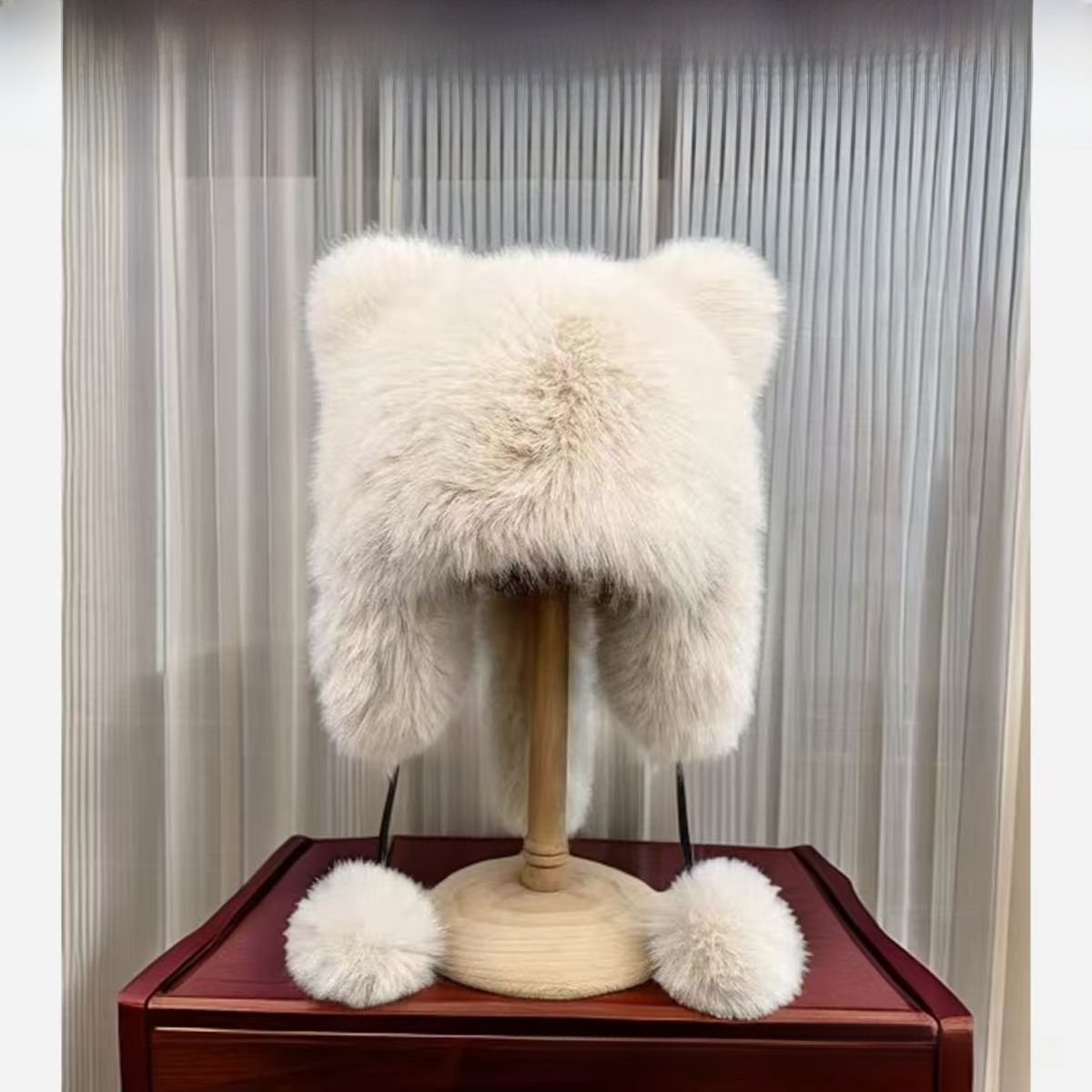 Gorro de pelo sintético con orejas de gato | GATOKOOL