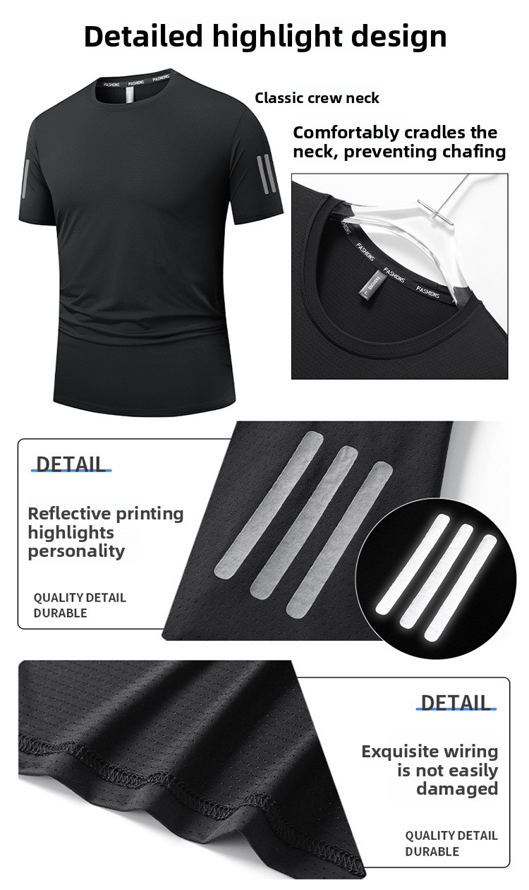 Men's 3-Piece Ice Silk Gym Set