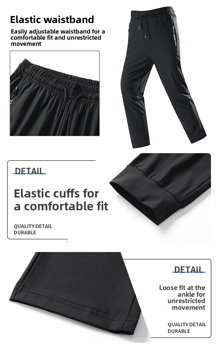 Men's 3-Piece Ice Silk Gym Set