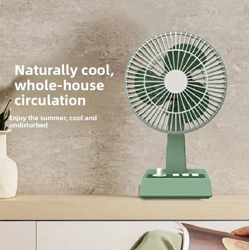 Retro USB Desktop Fan with Rechargeable Battery