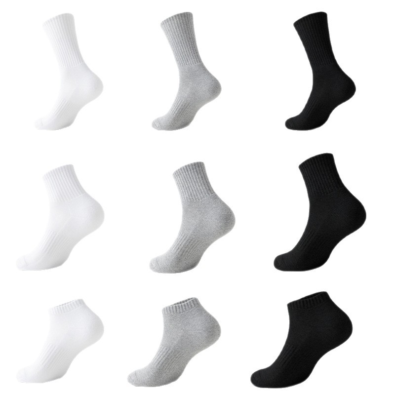 5pcs Cotton Breathable Athletic Socks 3