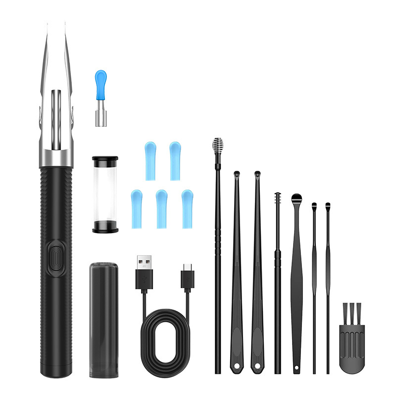 LED Lighted Ear Pick Cleaning Tool Set with Tweezers