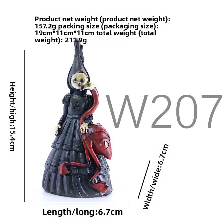 Halloween Witch Resin Garden Ornament - product details
